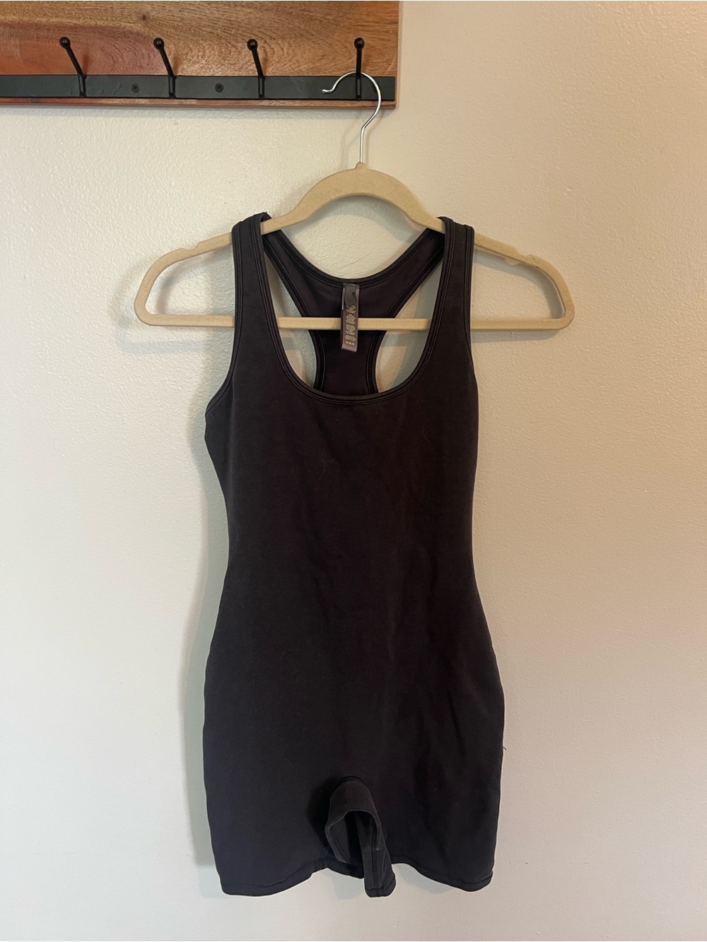 SKIMS Black Tank Top Racerback Onesie M